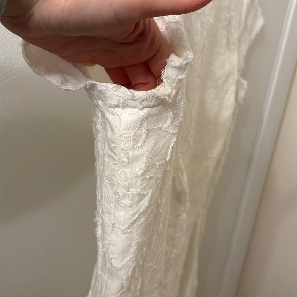 Maggy London White Lace Fit-and-Flare Midi Dress - Picture 11 of 15